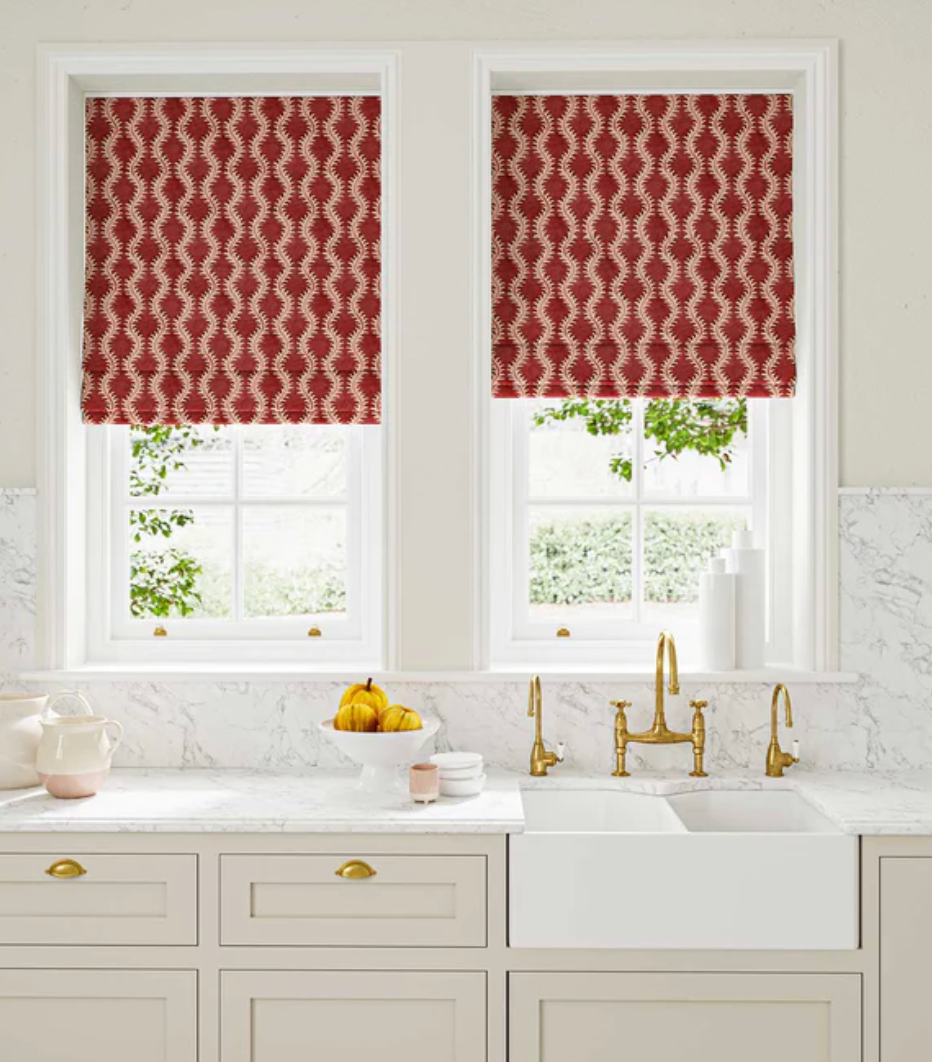 Cherry - Helter Skelter Fabric Linwood 100% Linen blinds