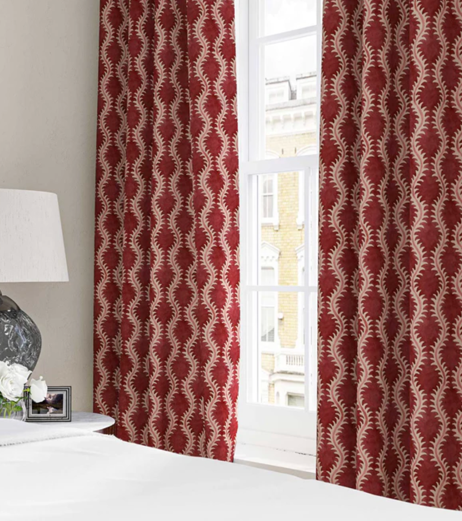 Cherry - Helter Skelter Fabric Linwood 100% Linen curtains