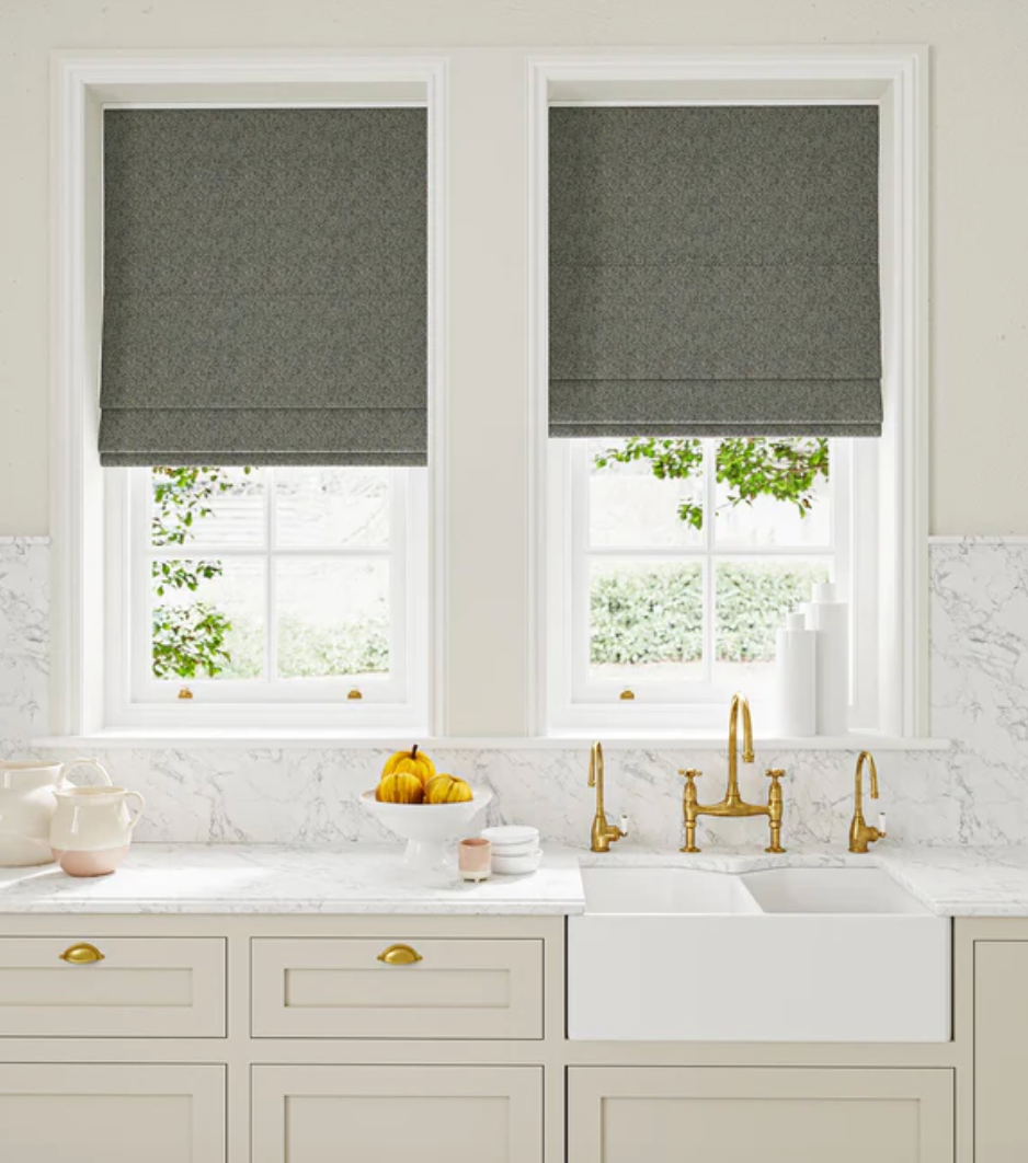 Navy - Chicane by Linwood - Fabric, Curtains, Roman Blinds kitchen
