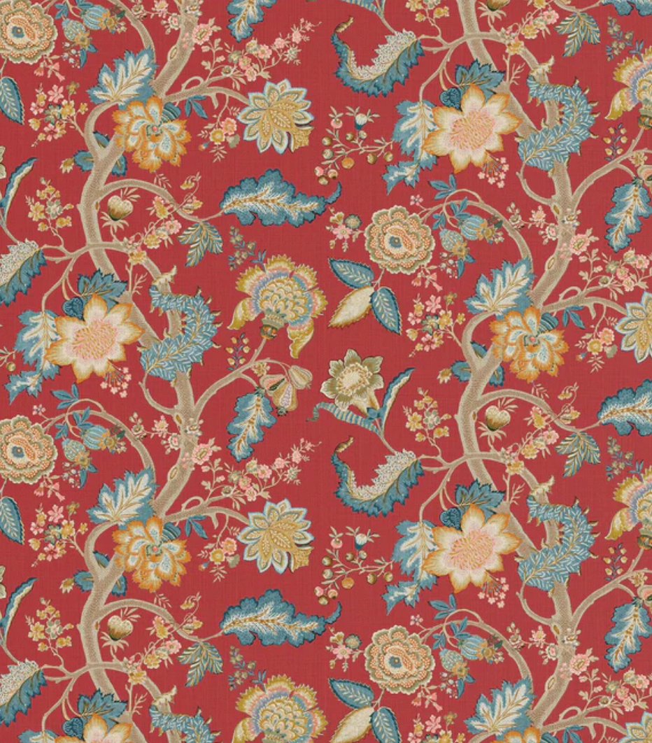 Classic Red - Kitty Fabric Linwood 100% Linen