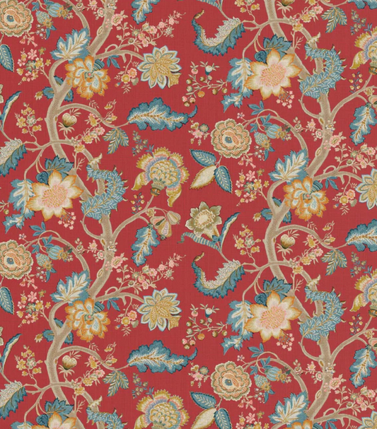Classic Red - Kitty Fabric Linwood 100% Linen