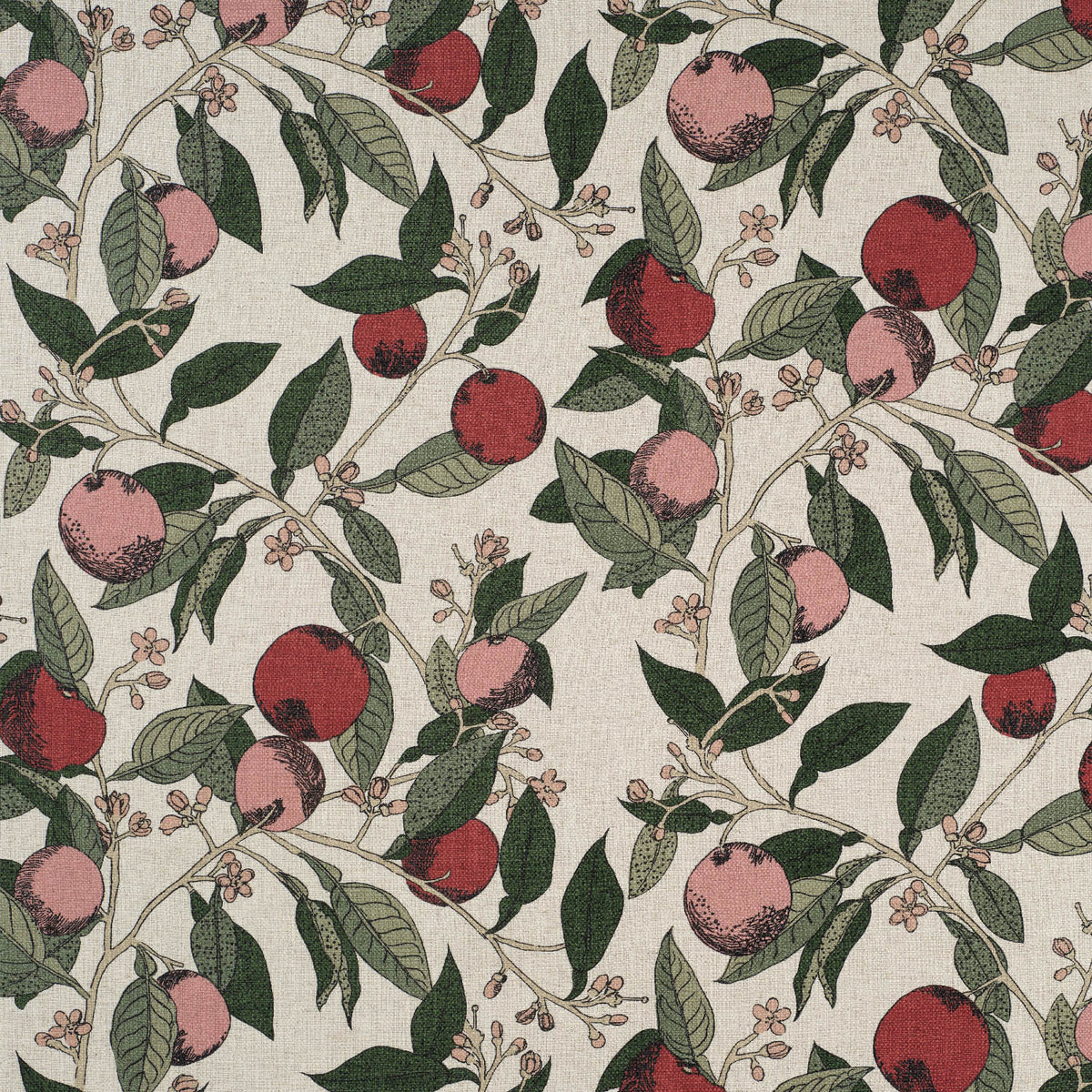 James Hare Orange Grove Cherry Rose Made to Measure Roman Blinds