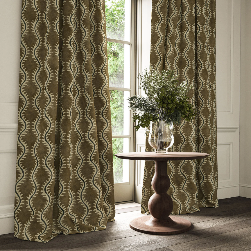 Cobbles - Helter Skelter Velvet by Linwood - Curtains