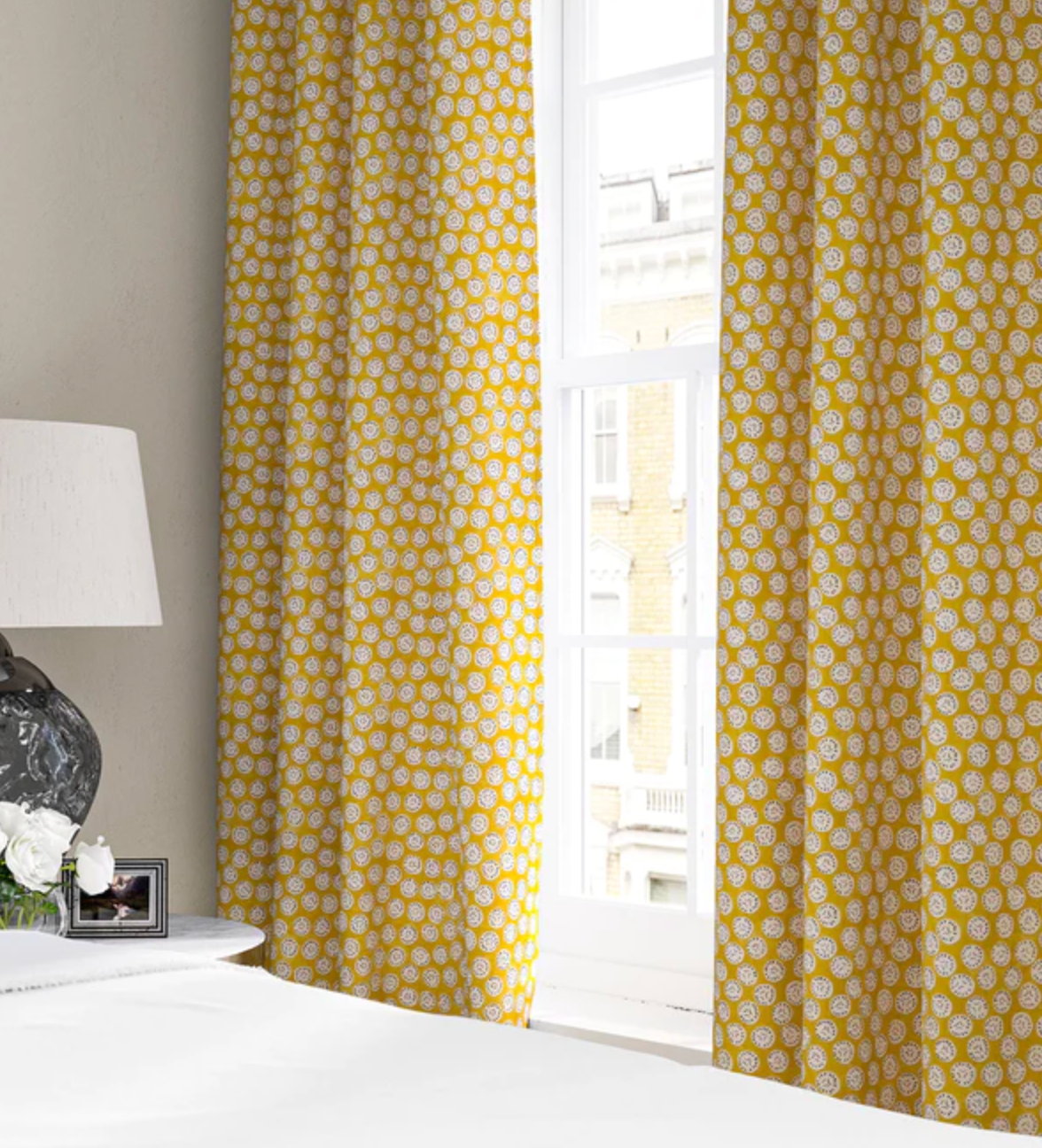 Cooshy Citrus Bibi Linen 100% Linen Fabric curtains