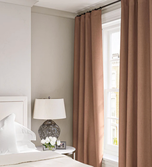 Cooshy Honey Beige Linen Softie 100% Linen Fabric curtains
