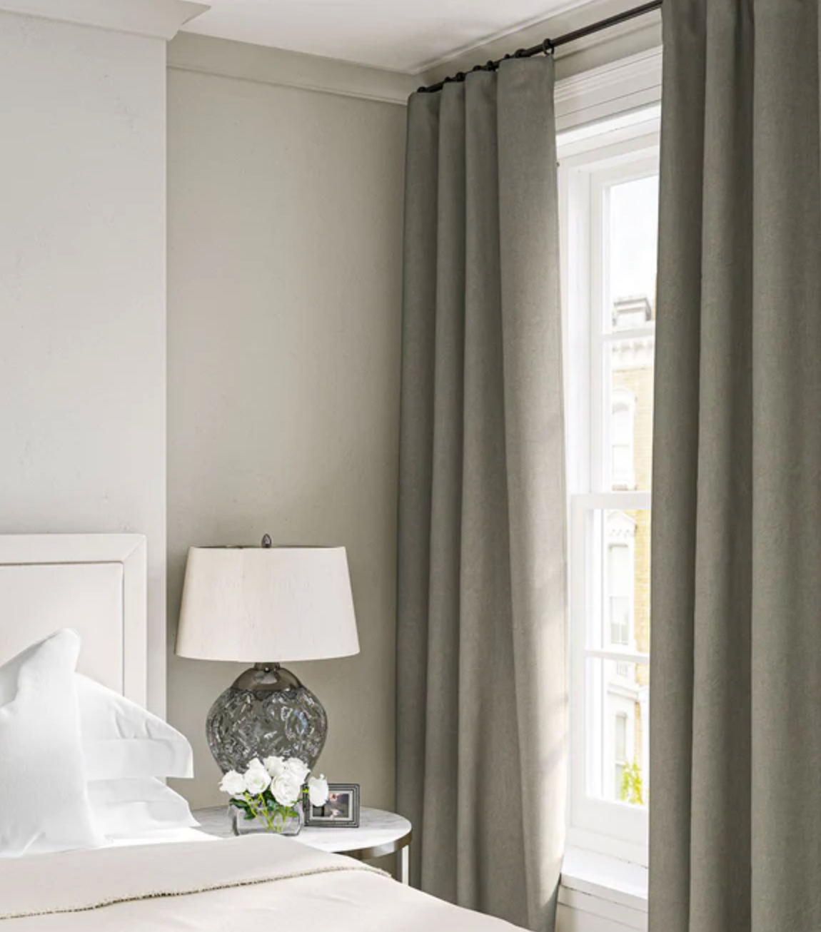 Cooshy Taupe Linen Softie 100% Linen Fabric curtains
