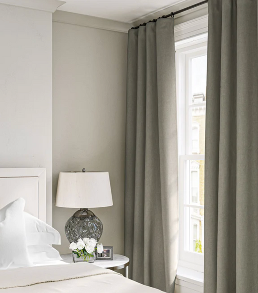 Cooshy Taupe Linen Softie 100% Linen Fabric curtains