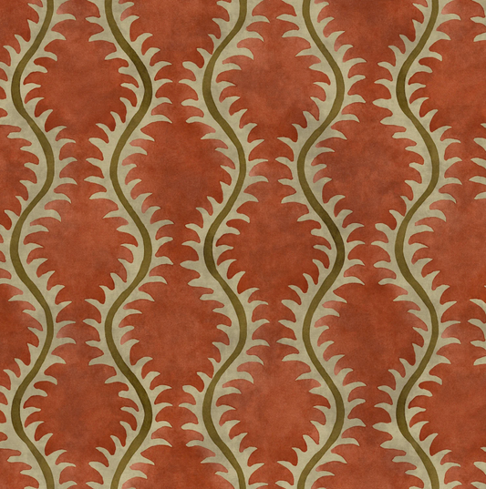 Coral - Helter Skelter Velvet by Linwood