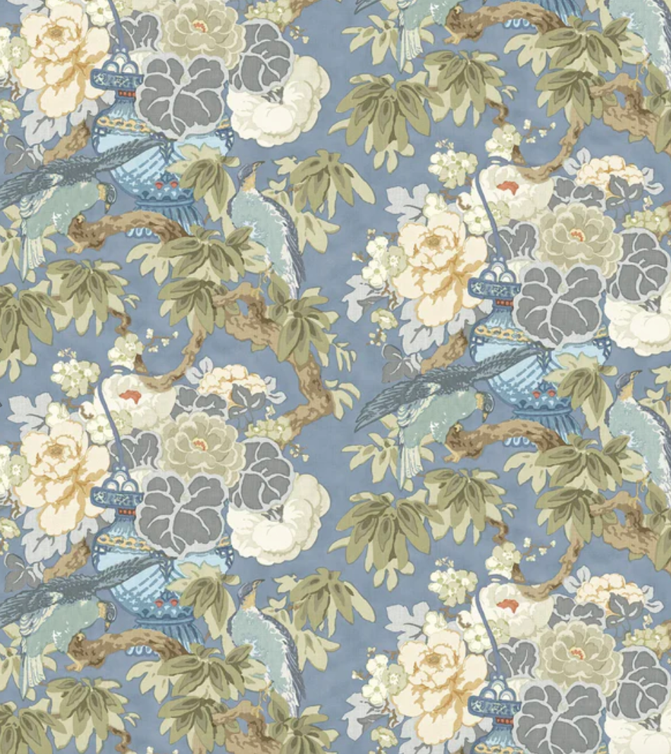 Cornflower - The Royal Garden Fabric Linwood 100% Linen