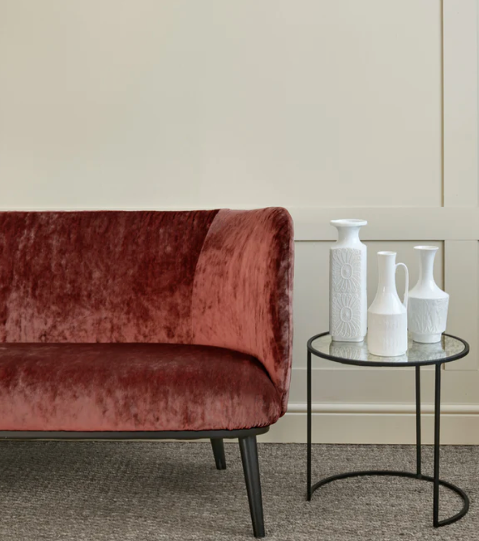 Currant - Cosmos Velvet by Linwood - Fabric, Curtains, Roman Blinds sofa