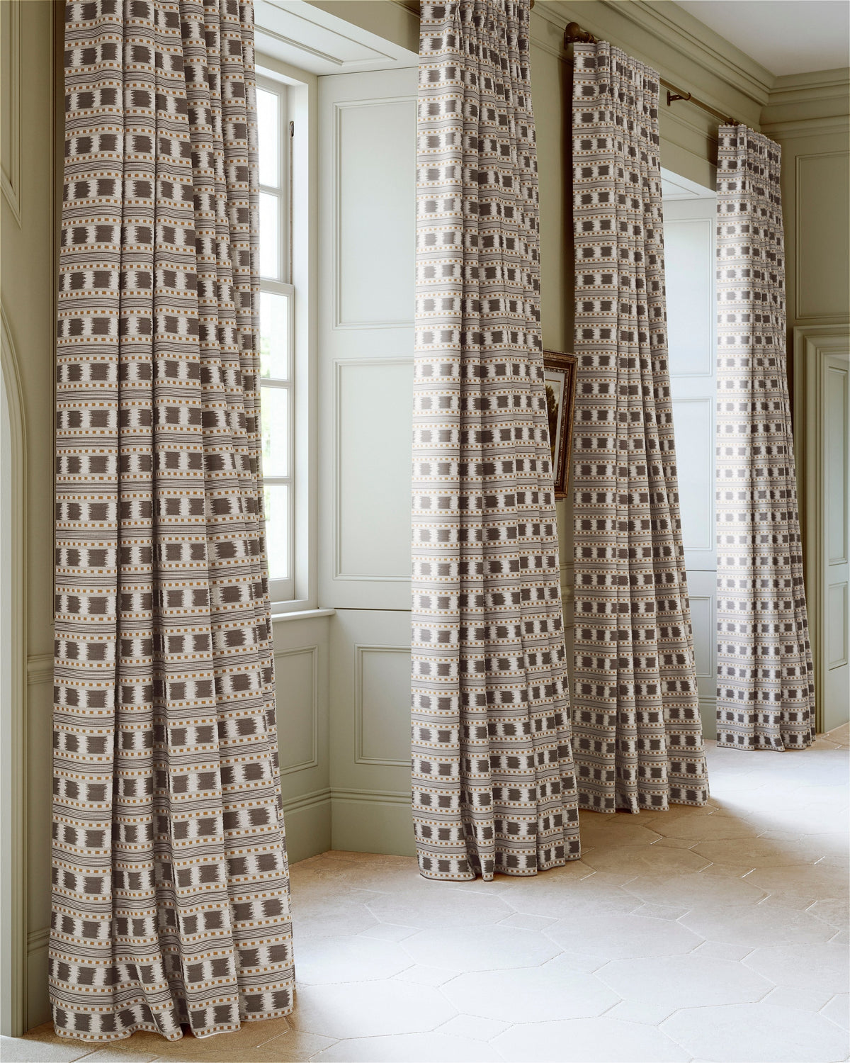 James Hare Paxton Charcoal/Amber Made to Measure Roman Blinds
