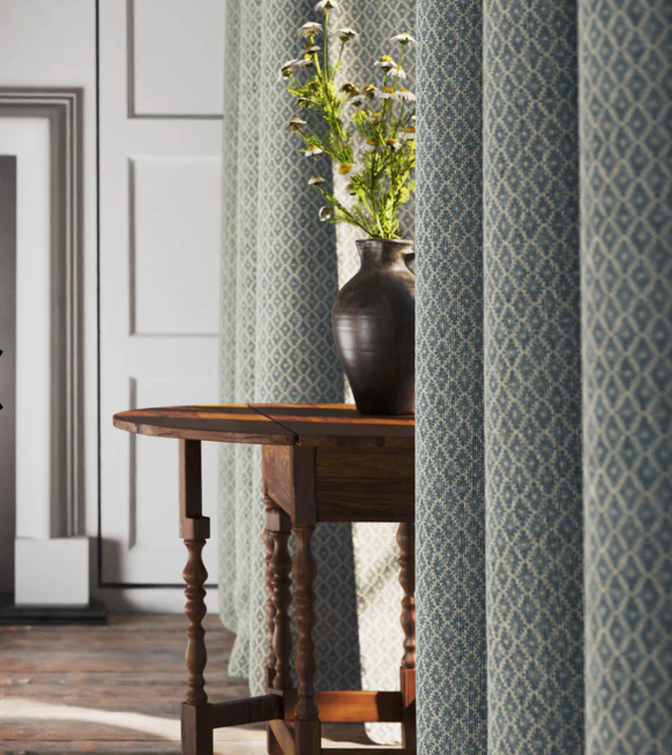 Denim - Ashfield Fabric Linwood 100% Linen curtains