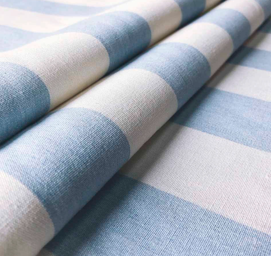 Cooshy Bluebell Devon Stripe 100% Cotton Fabric