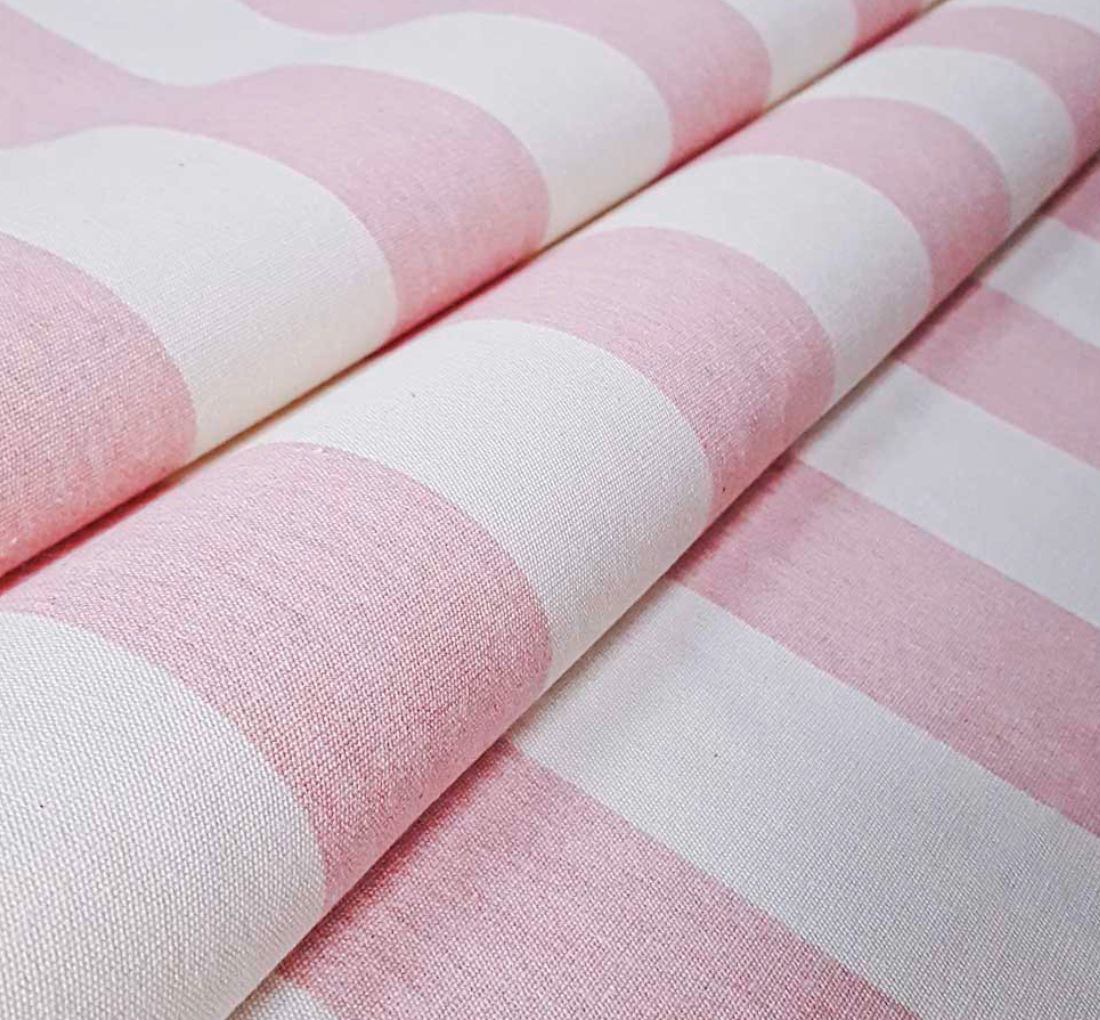 Cooshy Pink Devon Stripe 100% Cotton Fabric