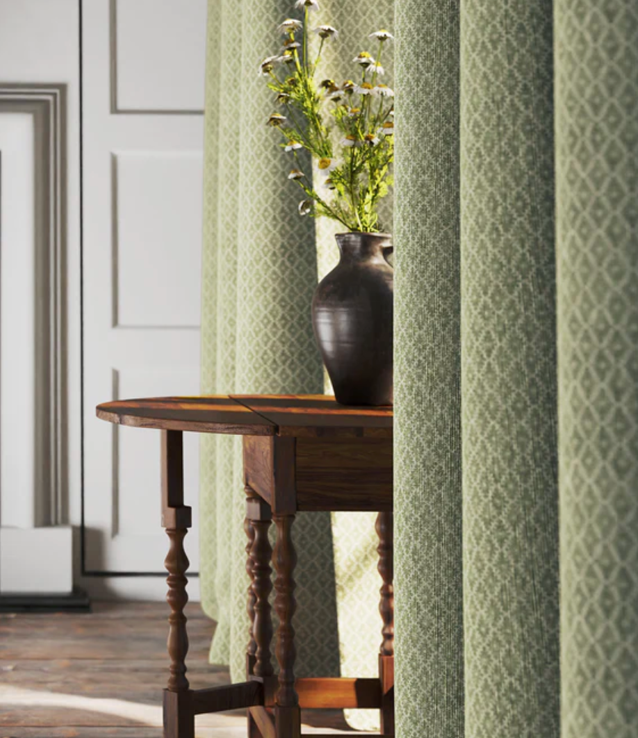 Dewdrop - Ashfield Fabric Linwood 100% Linen curtains