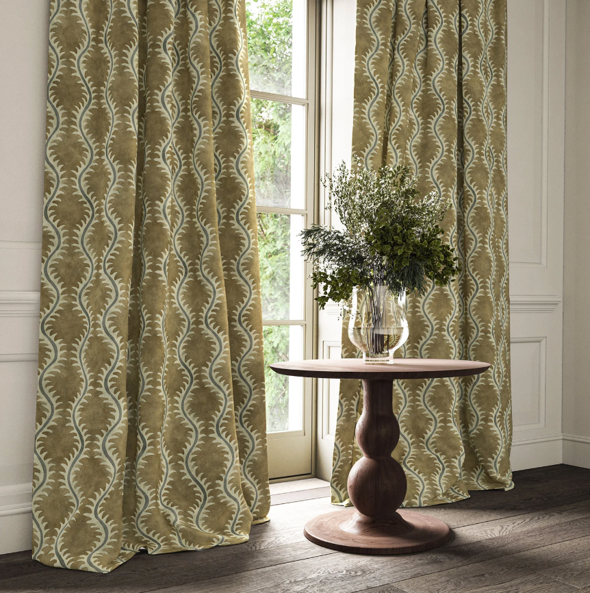 Dove - Helter Skelter Velvet by Linwood - Curtains