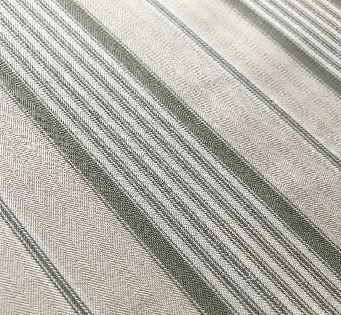 Sage - Empire Stripe 1 Fabric Ian Mankin 100% Cotton