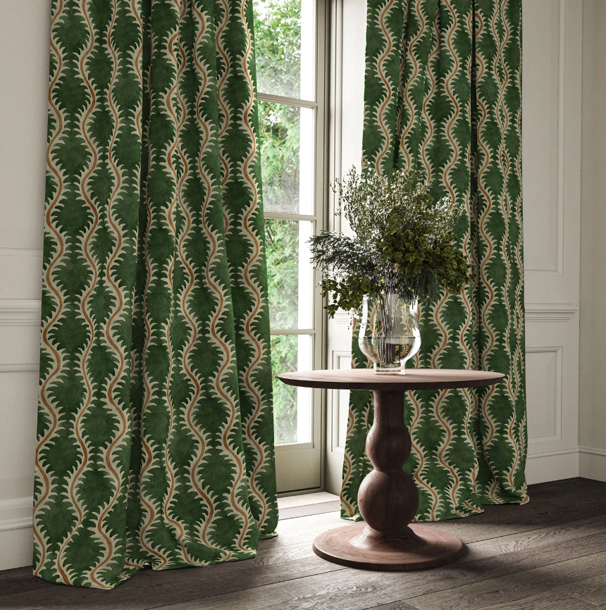 Forest - Helter Skelter Velvet by Linwood - Curtains