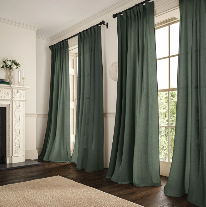 Forest - Marietta Linen by Linwood - Curtains