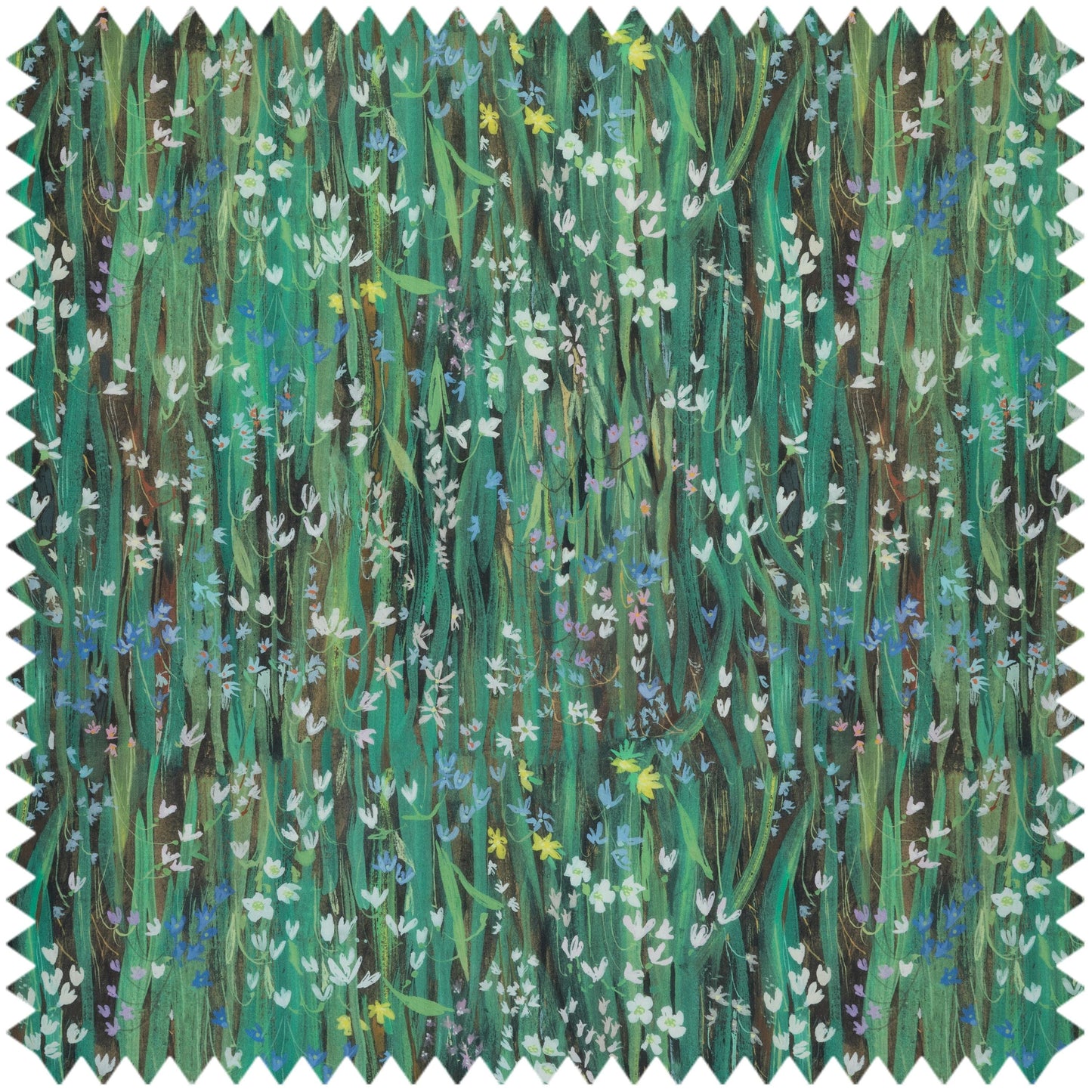 Viridis - Galanthi Cotton Linen by House of Hackney - Fabric, Curtains, Roman Blinds