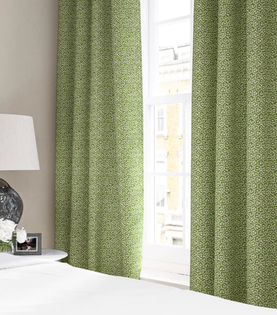Gooseberry Green - Hopscotch Fabric Linwood 100% Linen curtain