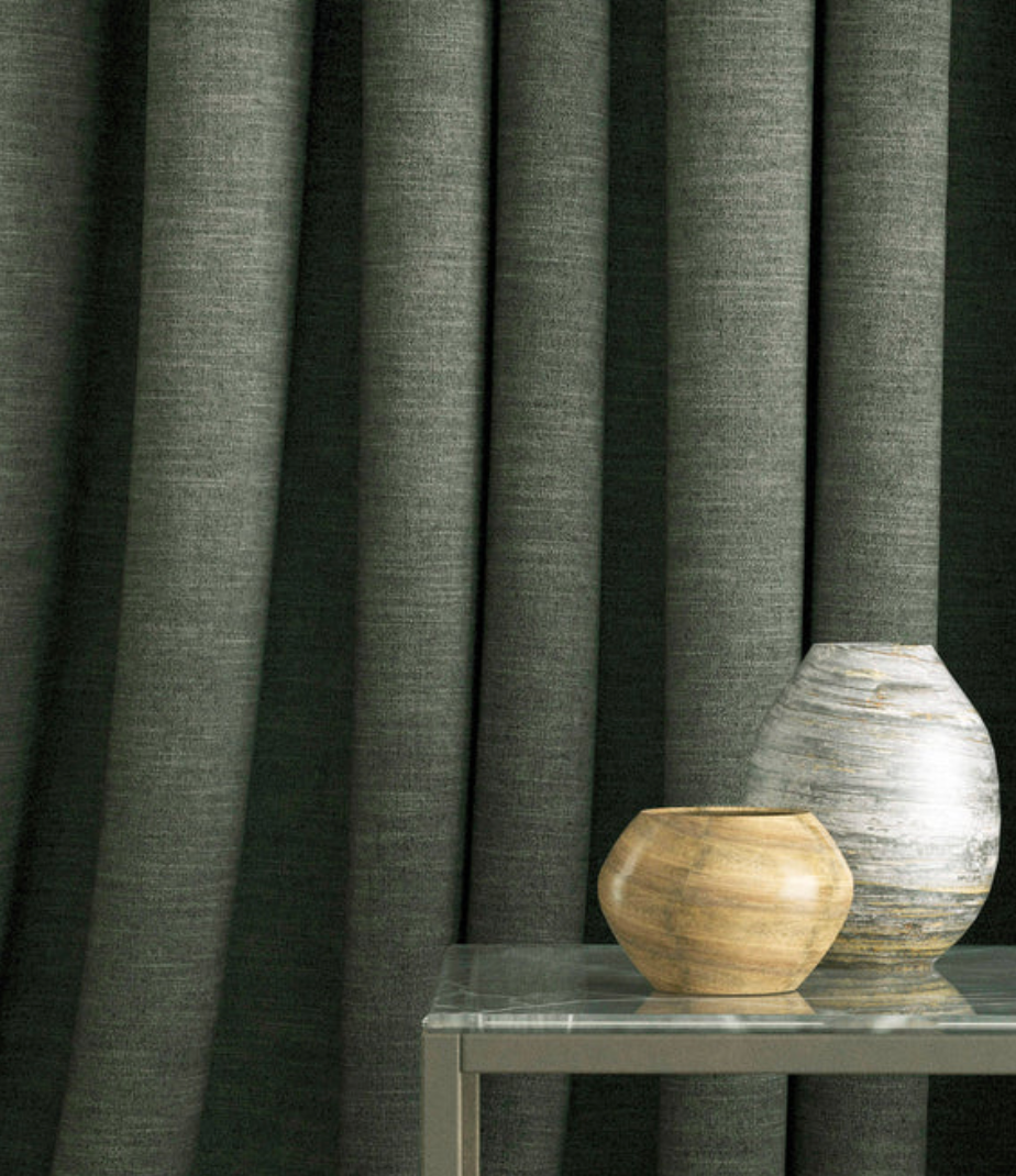 Graphite - Luna by Linwood - Fabric, Curtains, Roman Blinds drape
