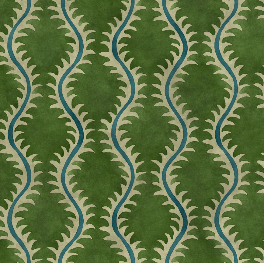 Grass - Helter Skelter Velvet by Linwood