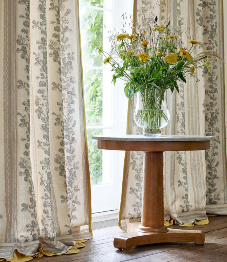 Grey - Hester Fabric Linwood 100% Linen curtains