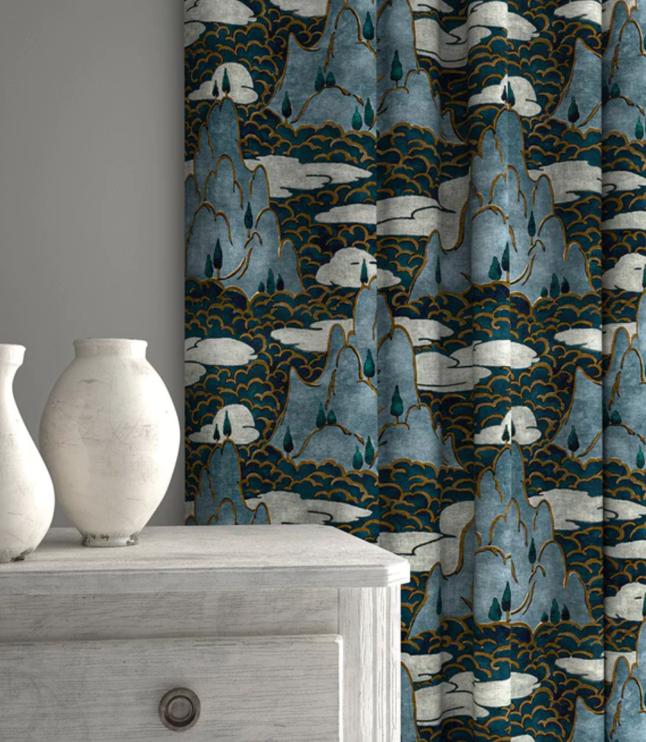Grey Skies - Close Encounters by Linwood - Fabric, Curtains, Roman Blinds lounge