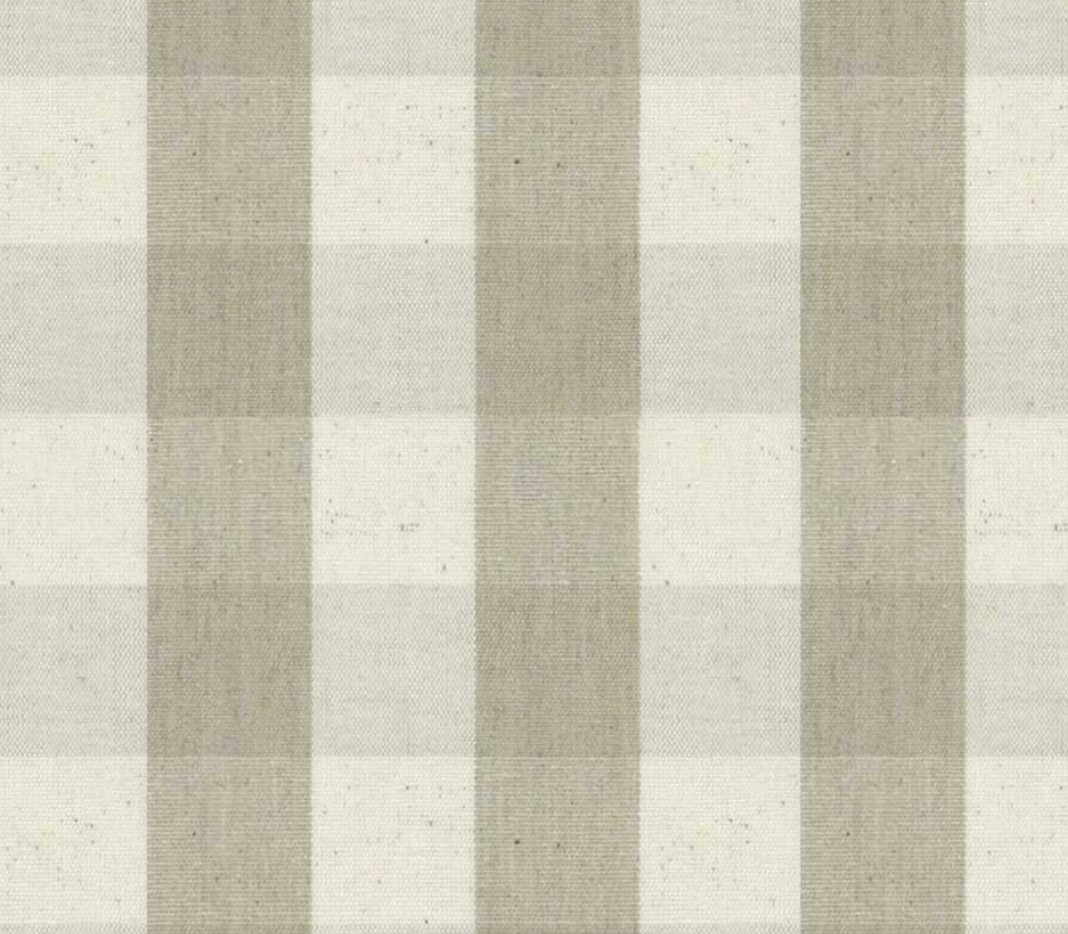 Flax - Large Suffolk Check Fabric Ian Mankin 100% Cotton