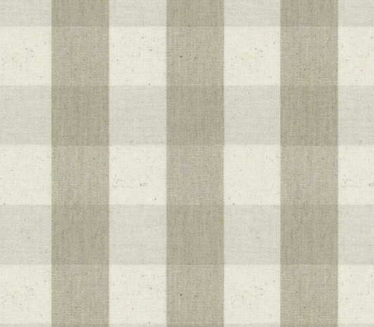 Flax - Large Suffolk Check Fabric Ian Mankin 100% Cotton