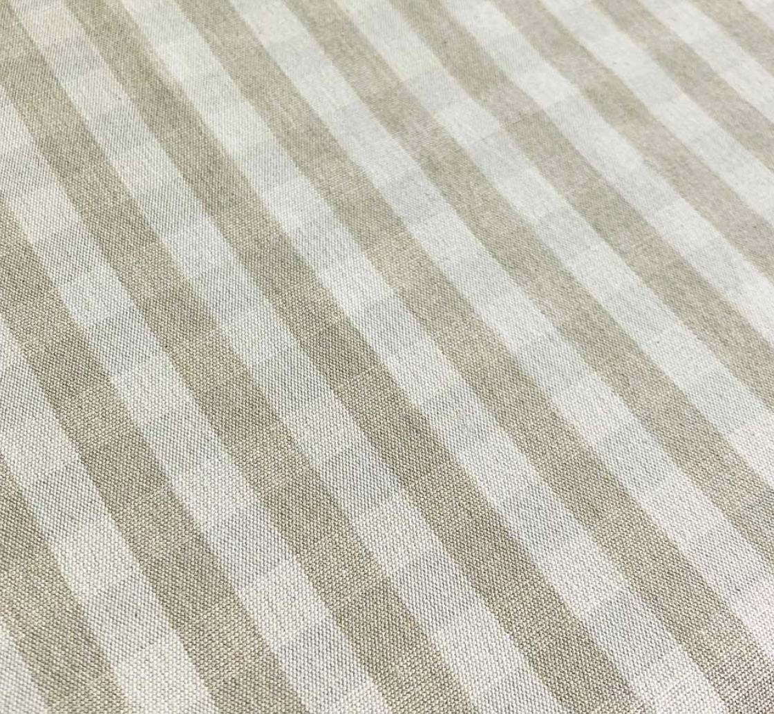 Cream - Small Suffolk Check Fabric Ian Mankin 100% Cotton