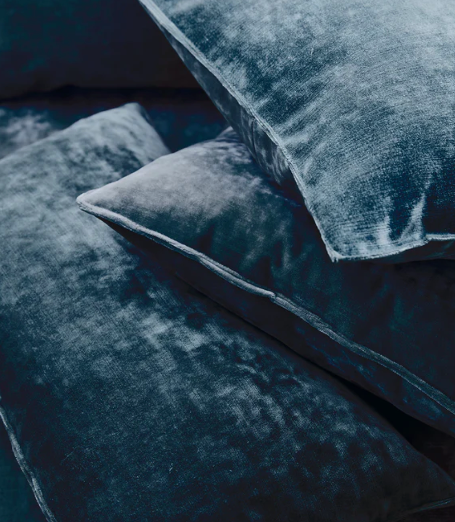 Indigo - Cosmos Velvet by Linwood - Fabric, Curtains, Roman Blinds