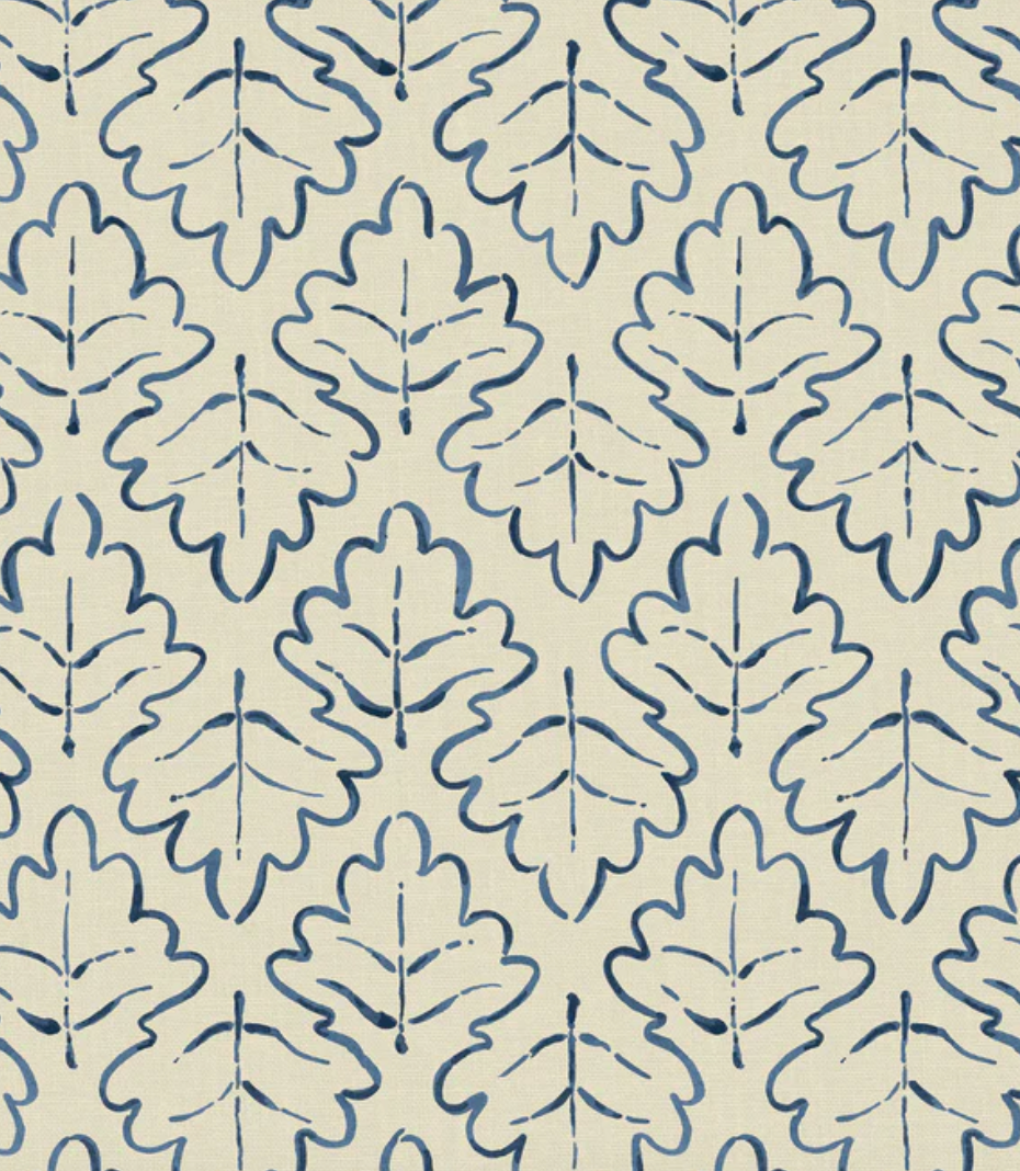 Indigo - Maze Fabric Linwood 100% Linen