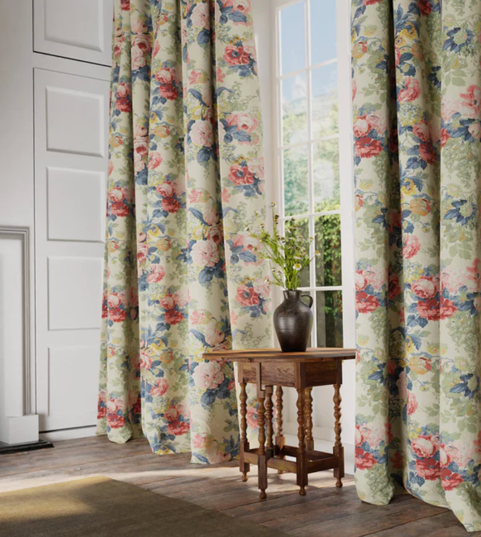 Indigo Pink - Albertine Fabric Linwood 100% Linen curtains