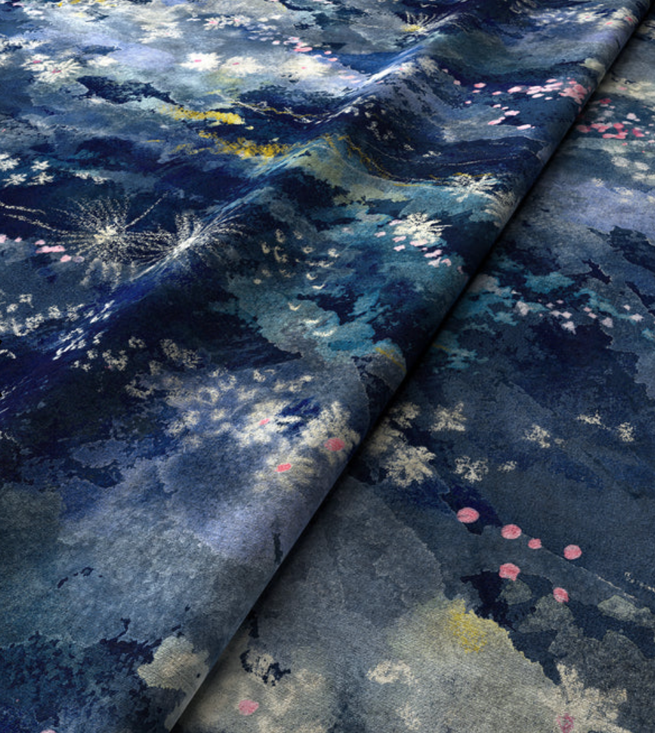 Intergalactic - Wonderland Velvet by Linwood - Fabric, Curtains, Roman Blinds close up