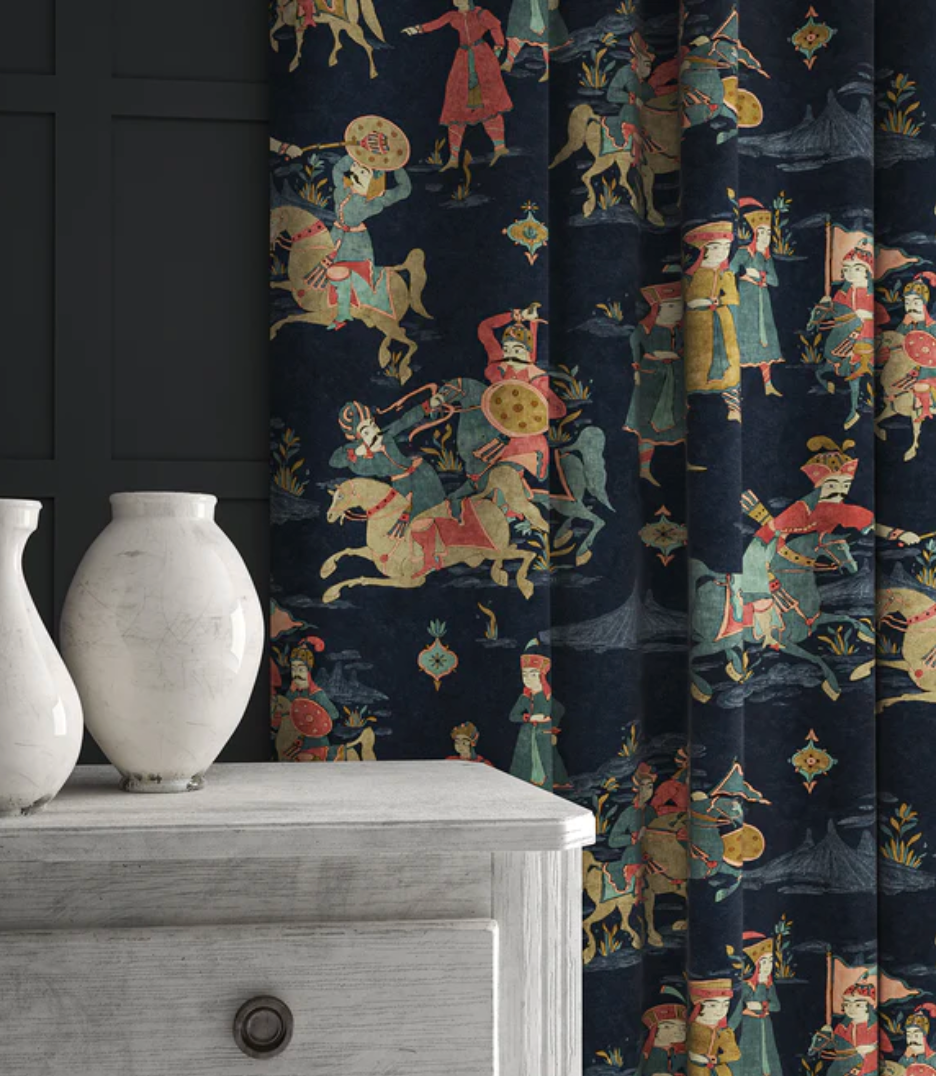 Indigo - Issa Fabric Linwood 100% Cotton Velvet