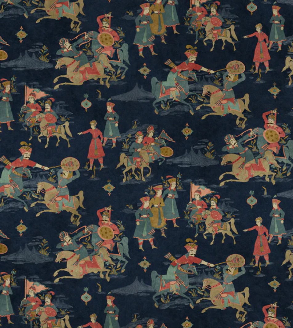 Indigo - Issa Fabric Linwood 100% Cotton Velvet sample