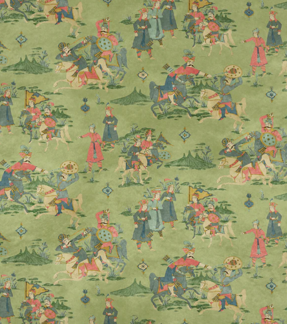 Natural Green - Issa Fabric Linwood 100% Cotton Velvet