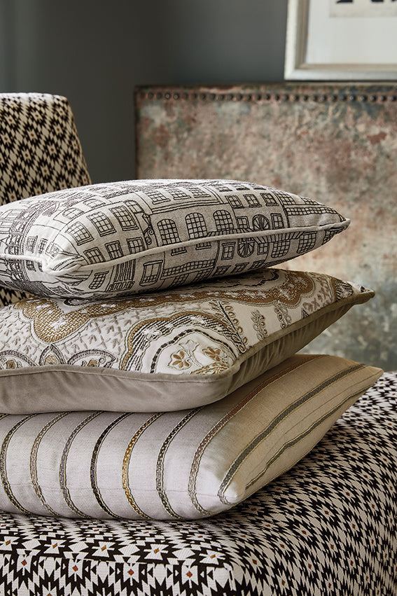 Natural - Berkeley Square Fabric James Hare 100% Linen cushion
