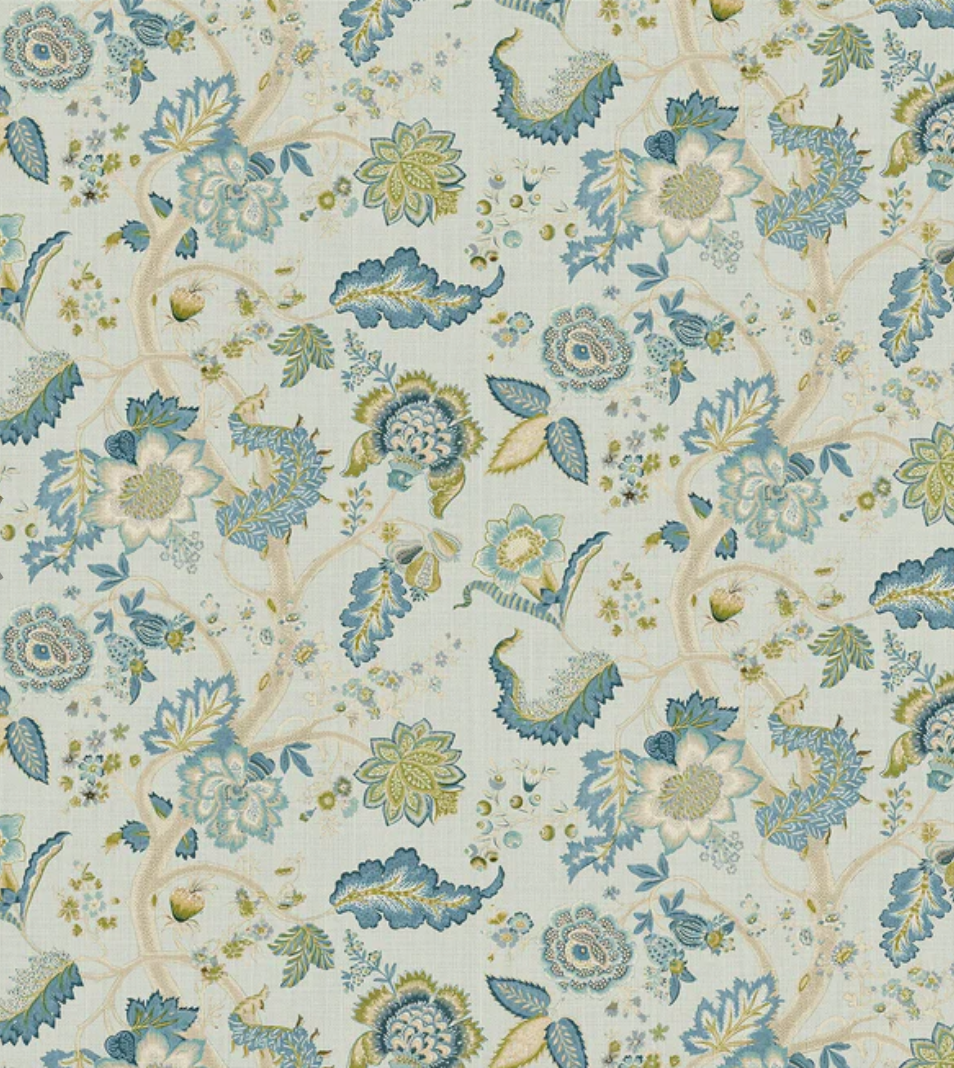 Aqua - Kitty Fabric Linwood 100% Linen