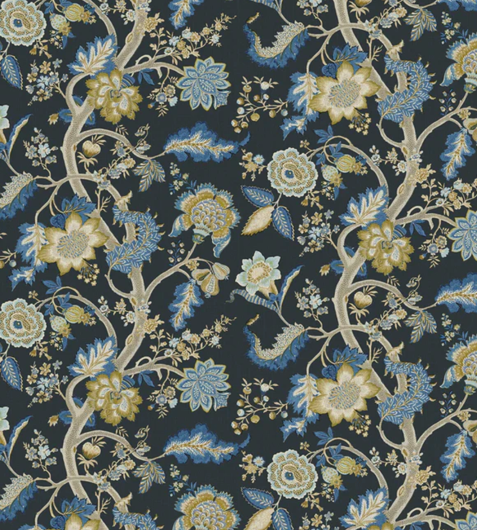 Night Garden - Kitty Fabric Linwood 100% Linen