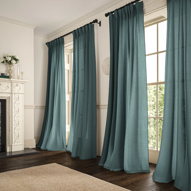 Lagoon - Marietta Linen by Linwood - curtains