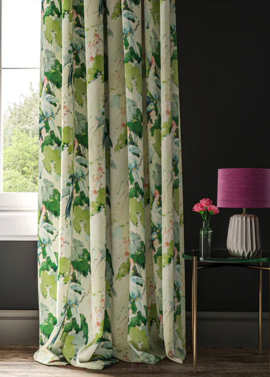 Lawn Green - Jungle Jive Fabric Linwood 100% Linen curtain