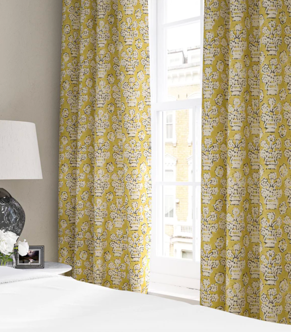 Lemon Curd - Shirin Fabric Linwood 100% Linen curtains