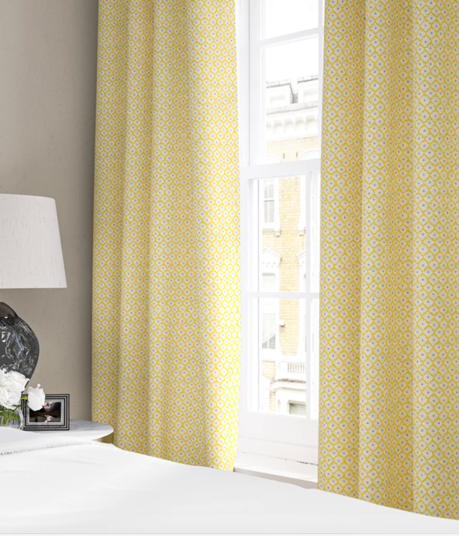Lemon Drop - Buttons Linwood 100% Linen curtains