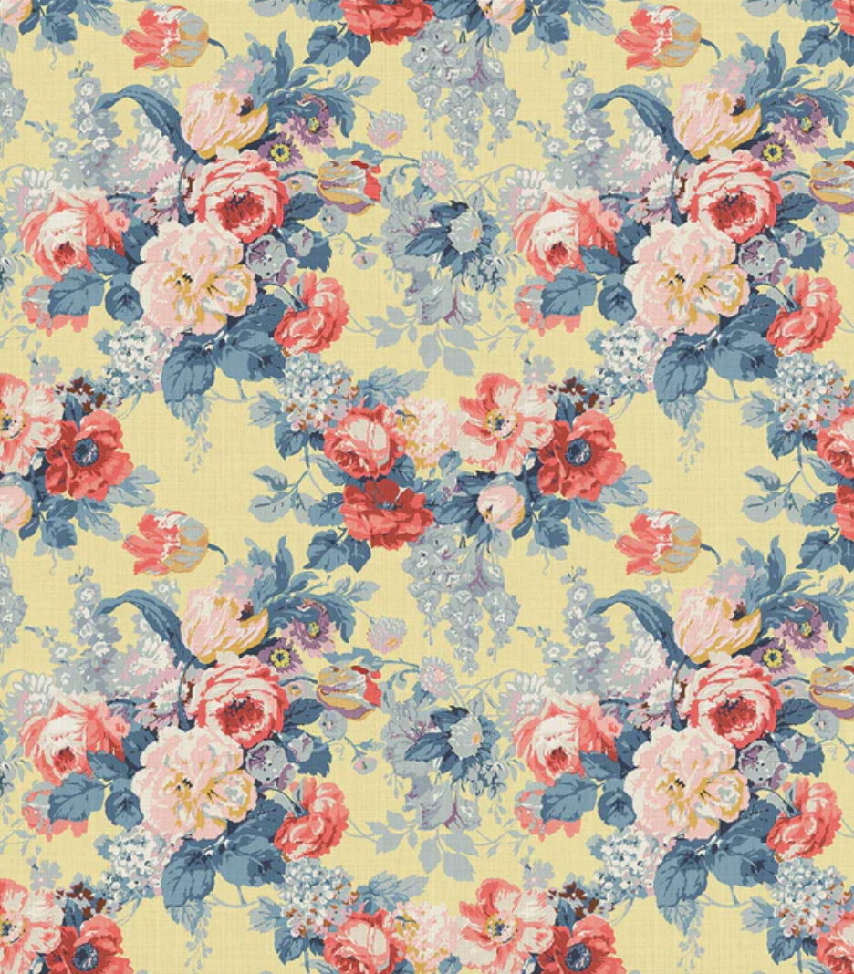 Lemon Yellow - Albertine Fabric Linwood 100% Linen