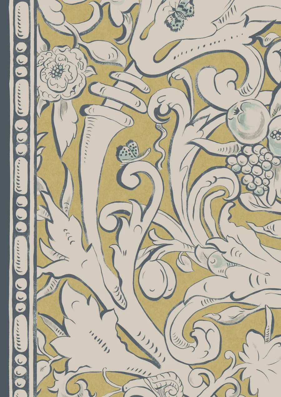 Lewis & Wood Bacchus Mead Made to Measure Roman Blinds – close-up