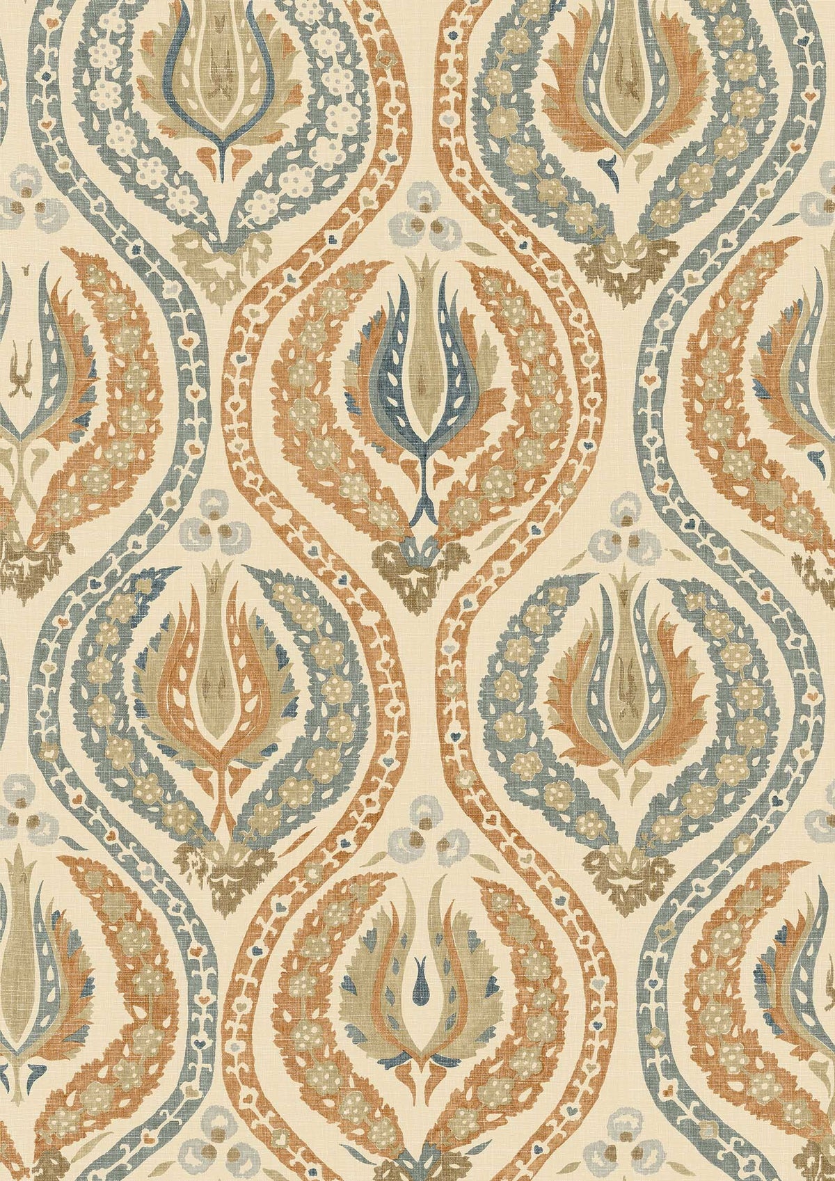 Lewis & Wood Benaki Amber Steel Made to Measure Curtains – close-up