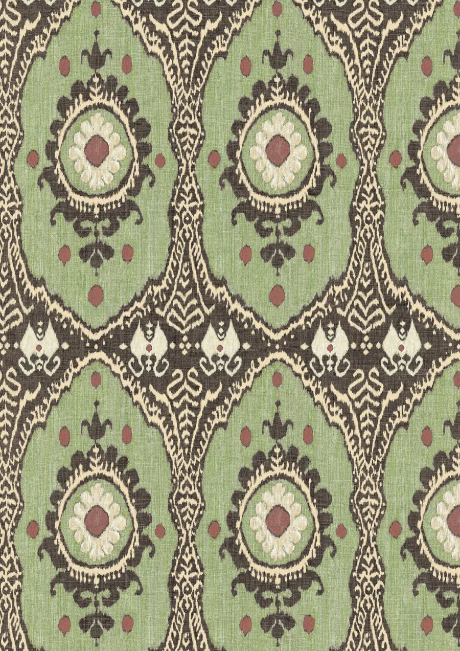 Lewis & Wood Bukhara Eucalyptus Made to Measure Curtains – close-up